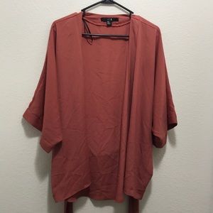 Tops 2 for $10 Forever 21 salmon/pink kimono  m